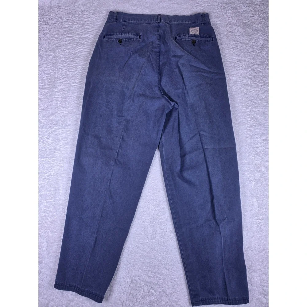 Polo Ralph Lauren Andrew Chino Mens 29/28 Blue Double Pleated Front Cttn Trouser